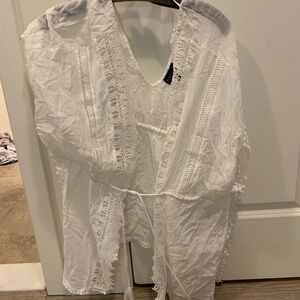 White Lace Kimono Cardigan
